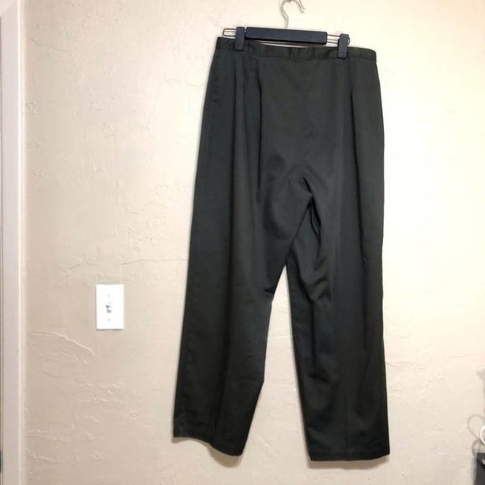 Talbots Womens Patns 16 Petite Dark Green Chino Slacks - Picture 2 of 5